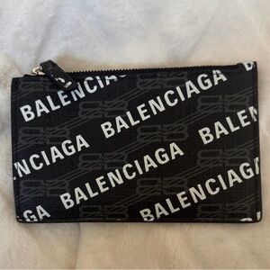 Balenciaga Monochrome Logo Pouch